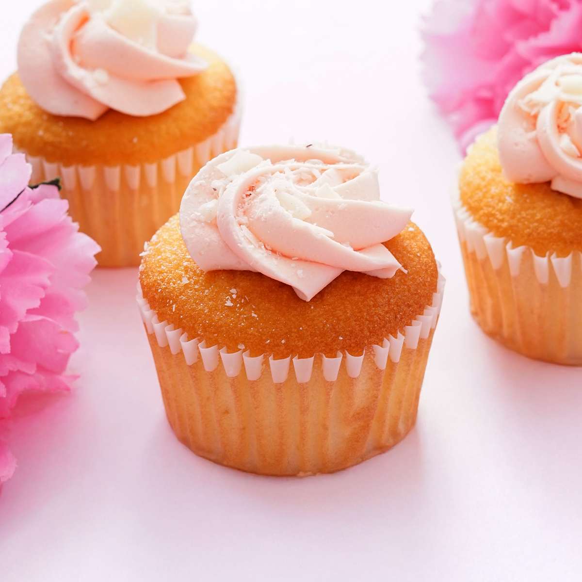 Vanilla Raspberry Cupcake.